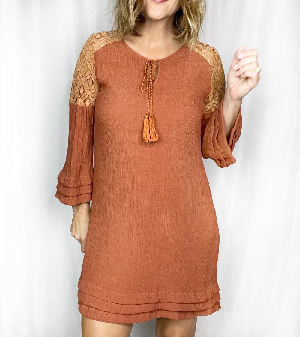 ENTRO Boho Mini Dress